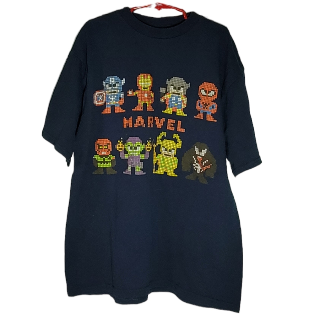 ☀AVENGERS ☀  IRON MAN Boys PIXELATED t-shirt MARVEL SUPER HEROES